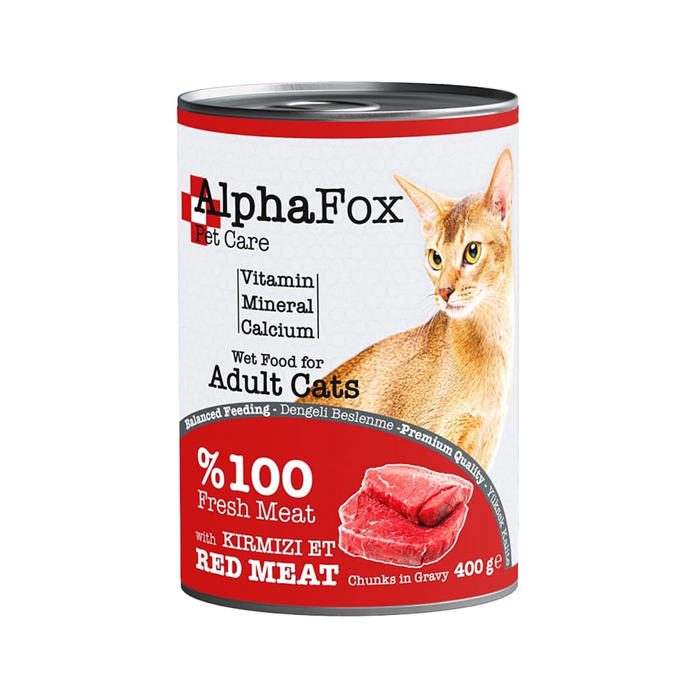 Alpha Fox Kırmızı Etli Konserve Kedi Maması (400 g)
