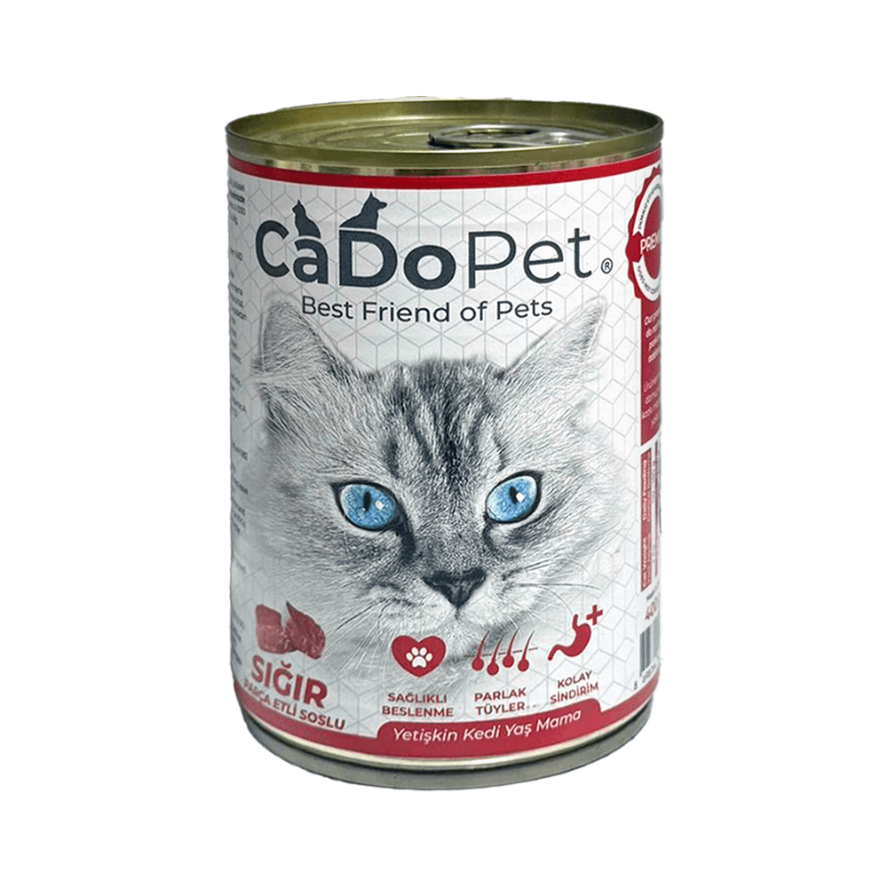 Cado Pet Sığır Parça Etli Soslu Yetişkin Kedi Yaş Maması (400 g)