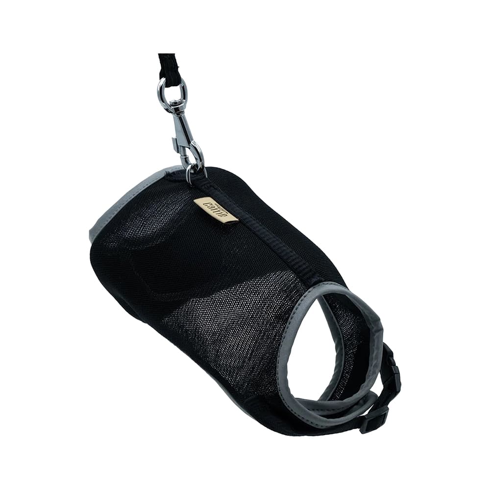 Cattie El Yapımı Kedi Göğüs Gezdirme Takımı Siyah (1 x 25 - 35 cm)