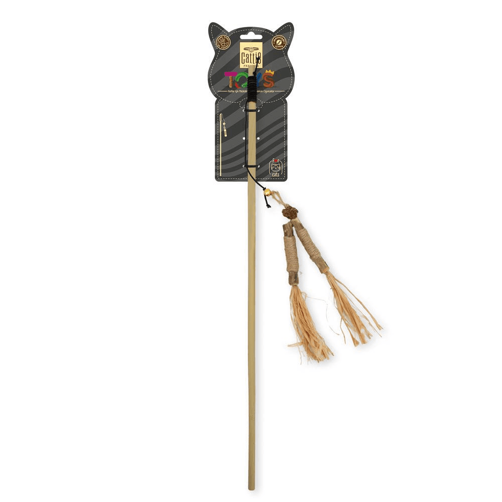 Cattie Matatabi İçerikli Kedi Oyuncağı Zilli Olta (50 cm)