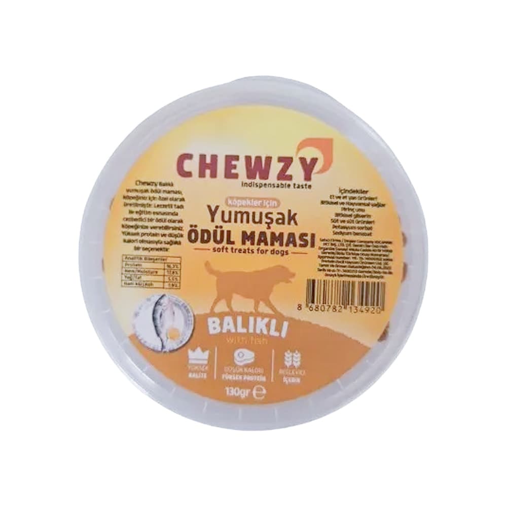 Chewzy Balık Etli Yumuşak Köpek Ödül Maması (130 g)