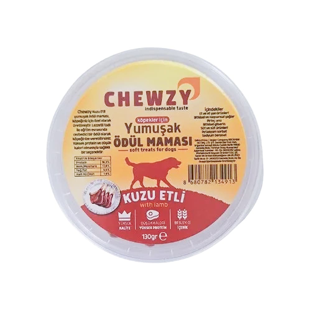 Chewzy Kuzu Etli Yumuşak Köpek Ödül Maması (130 g)