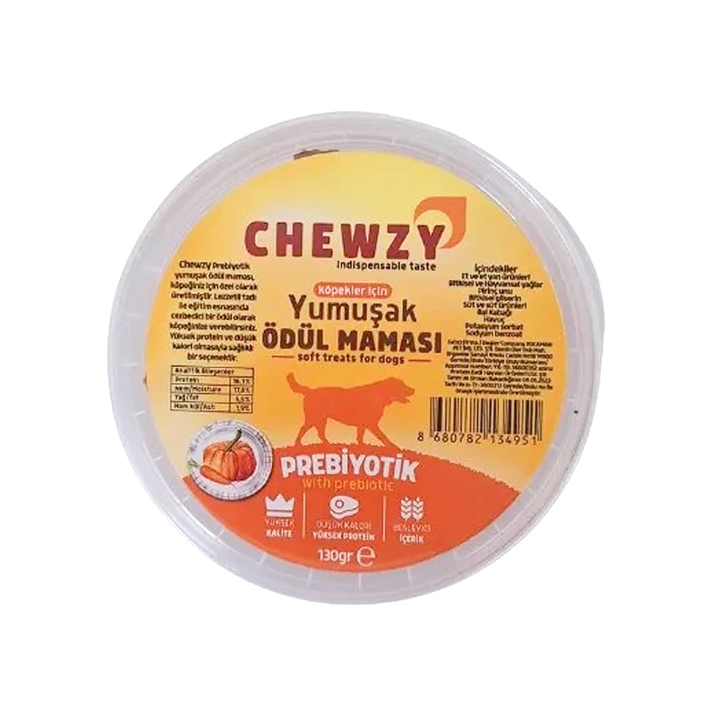 Chewzy Prebiyotikli Yumuşak Köpek Ödül Maması (130 g)