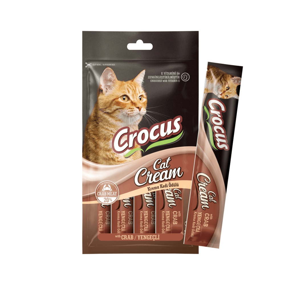 Crocus Yengeçli Krema Kedi Ödül Maması (4 x 15 g)