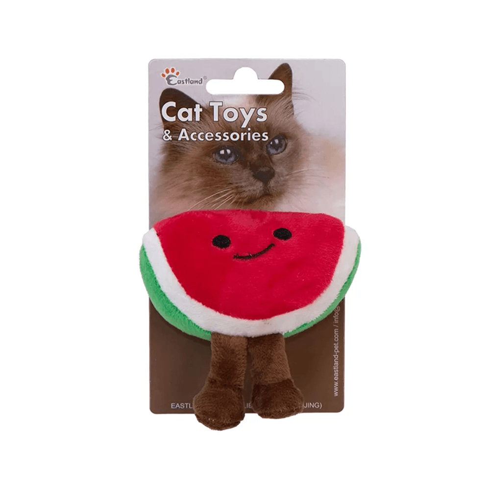 Eastland Catnipli Hışırtılı Peluş Karpuz Kedi Oyuncağı (8,5 cm)