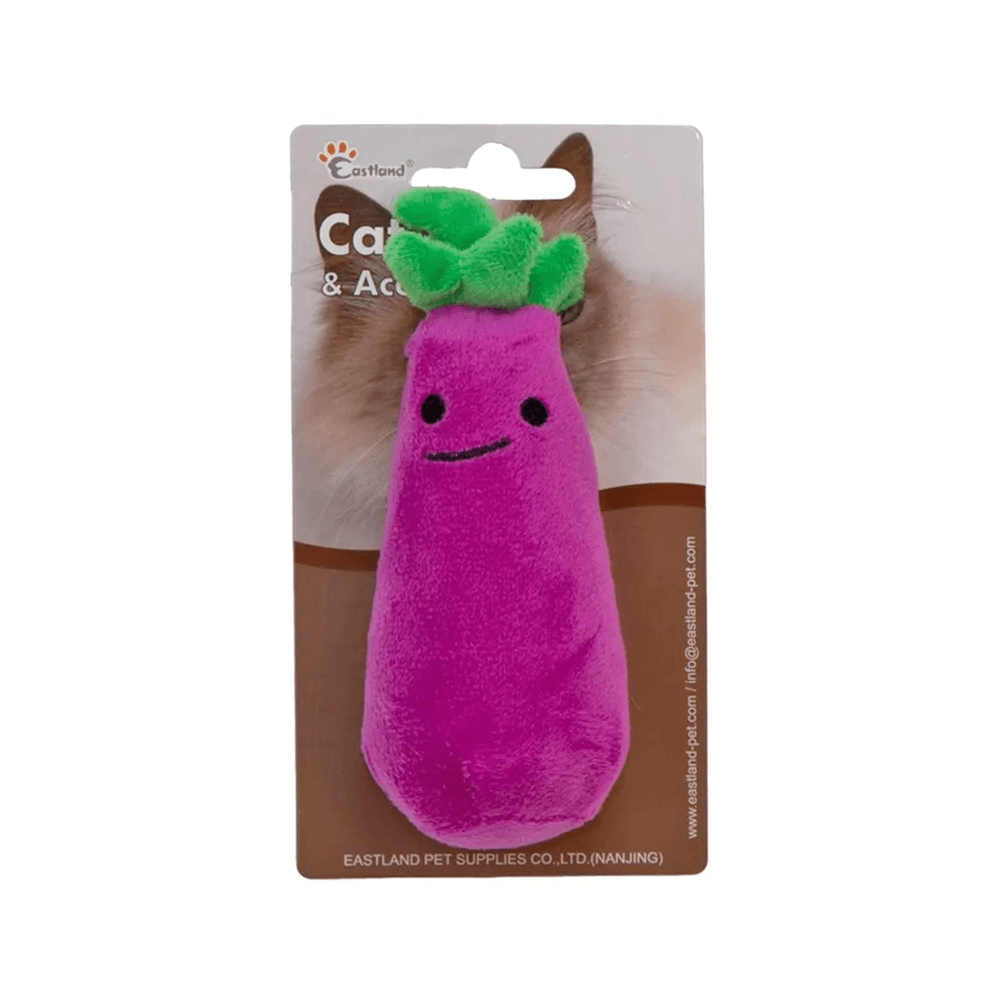 Eastland Catnipli Hışırtılı Peluş Patlıcan Kedi Oyuncağı (13 cm)