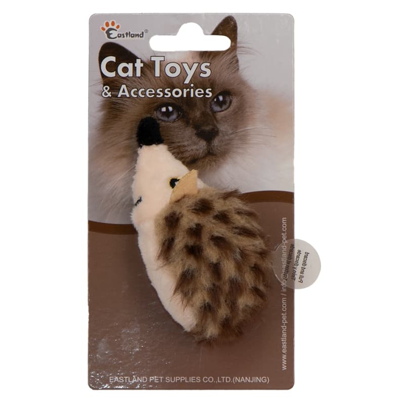 Eastland Catnipli Peluş Dijital Sesli Kirpi Kedi Oyuncağı (9,5 cm)
