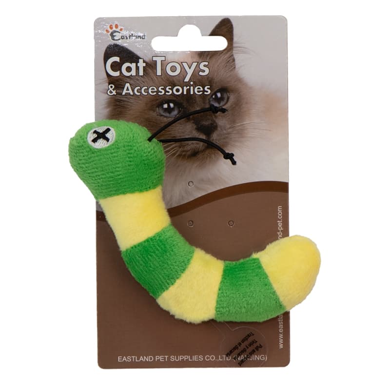 Eastland Catnipli Peluş Dijital Sesli Tırtıl Kedi Oyuncağı (13 cm)