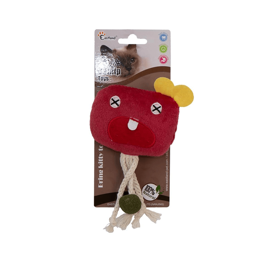Eastland Catnipli Peluş Küp Canavar Kedi Oyuncağı (10 cm)
