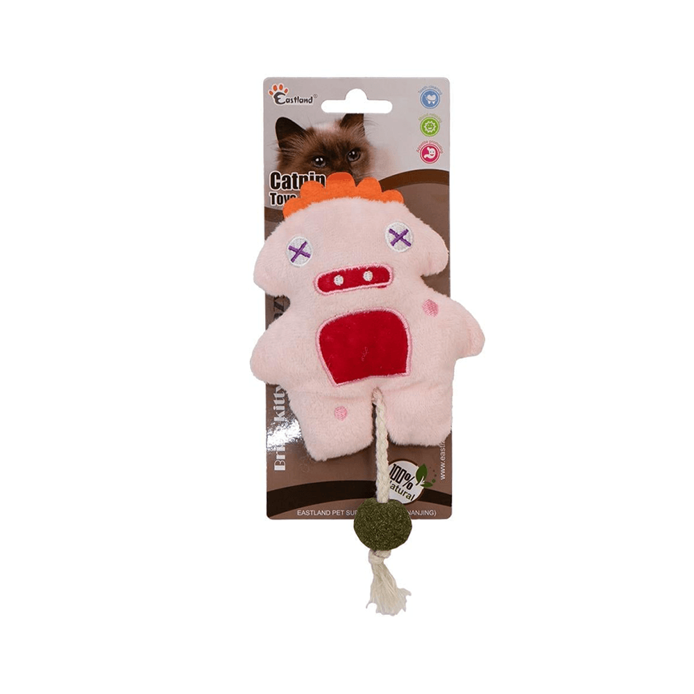 Eastland Catnipli Peluş Pembe Canavar Kedi Oyuncağı (18 cm)