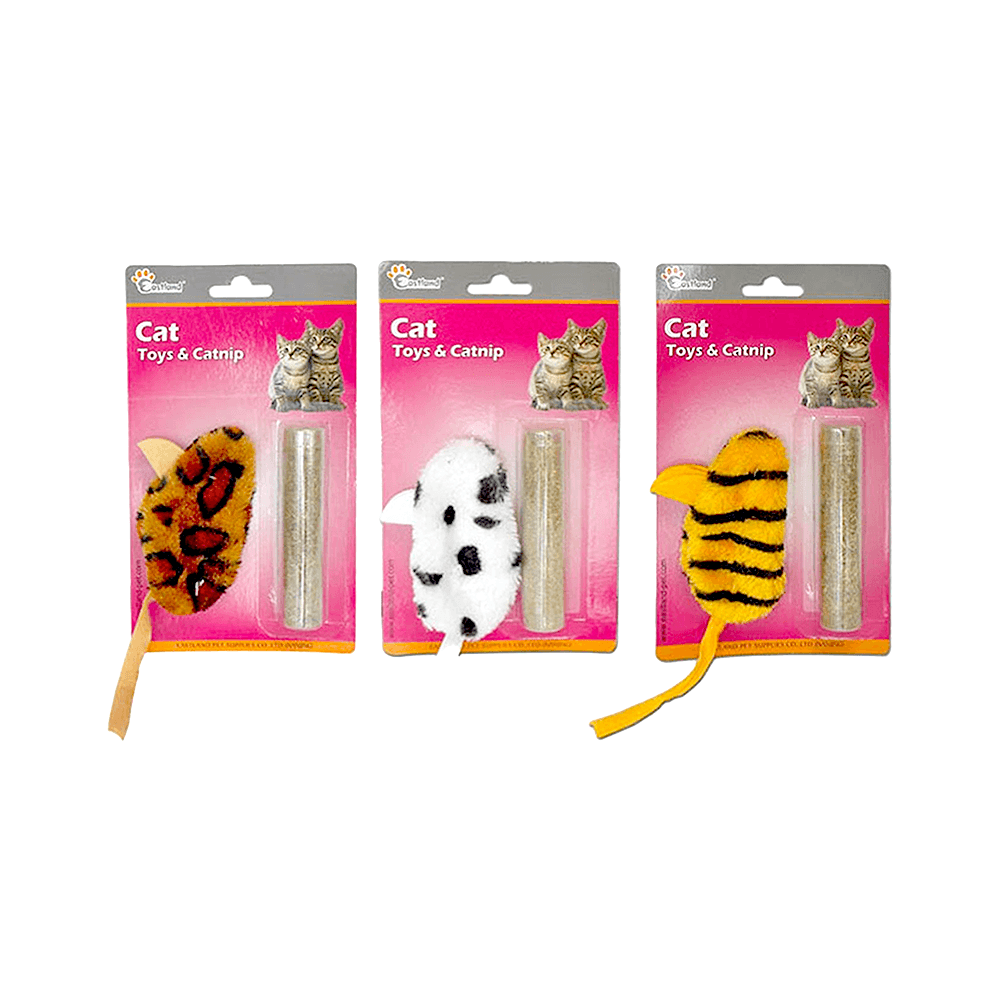Eastland Kedi Otlu Peluş Fare Kedi Oyuncağı (10 cm)