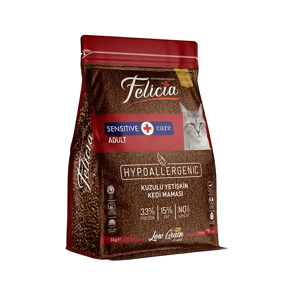 Felicia Az Tahıllı Yetişkin Kuzulu HypoAllergenic Kedi Maması (1 kg)