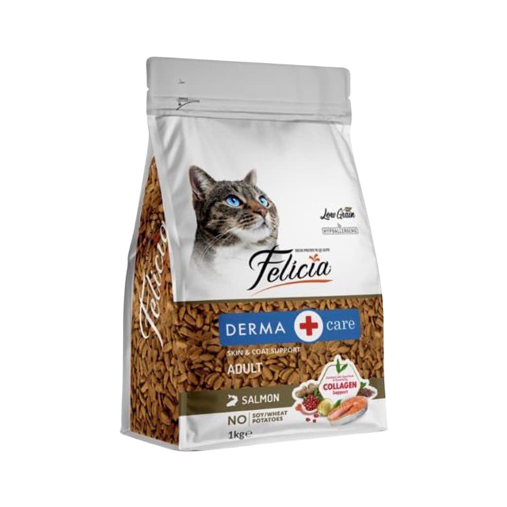 Felicia Az Tahıllı ve Somonlu Hipoalerjenik Yetişkin Kedi Maması (1 kg)