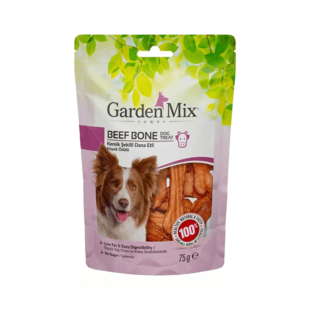 Garden Mix Kemik Şekilli Dana Etli Köpek Ödülü (75 g)
