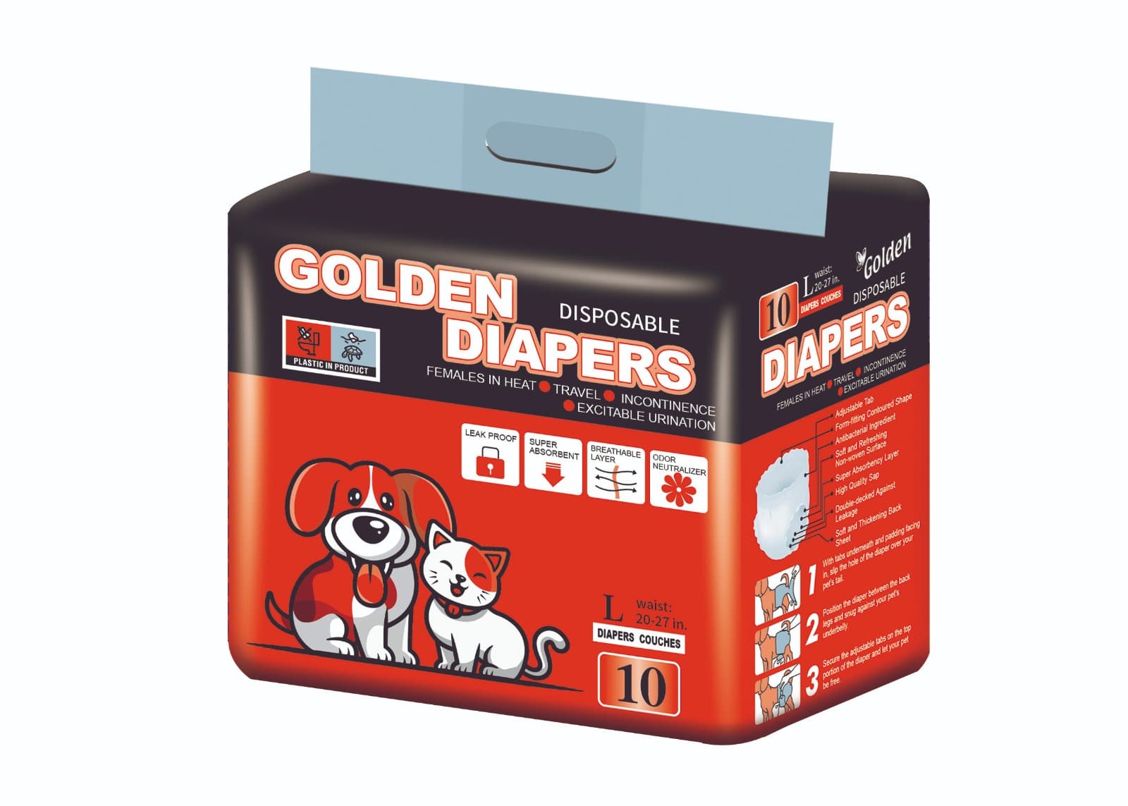 Golden Diaper Köpek Alt Bağlama Bezi (L)