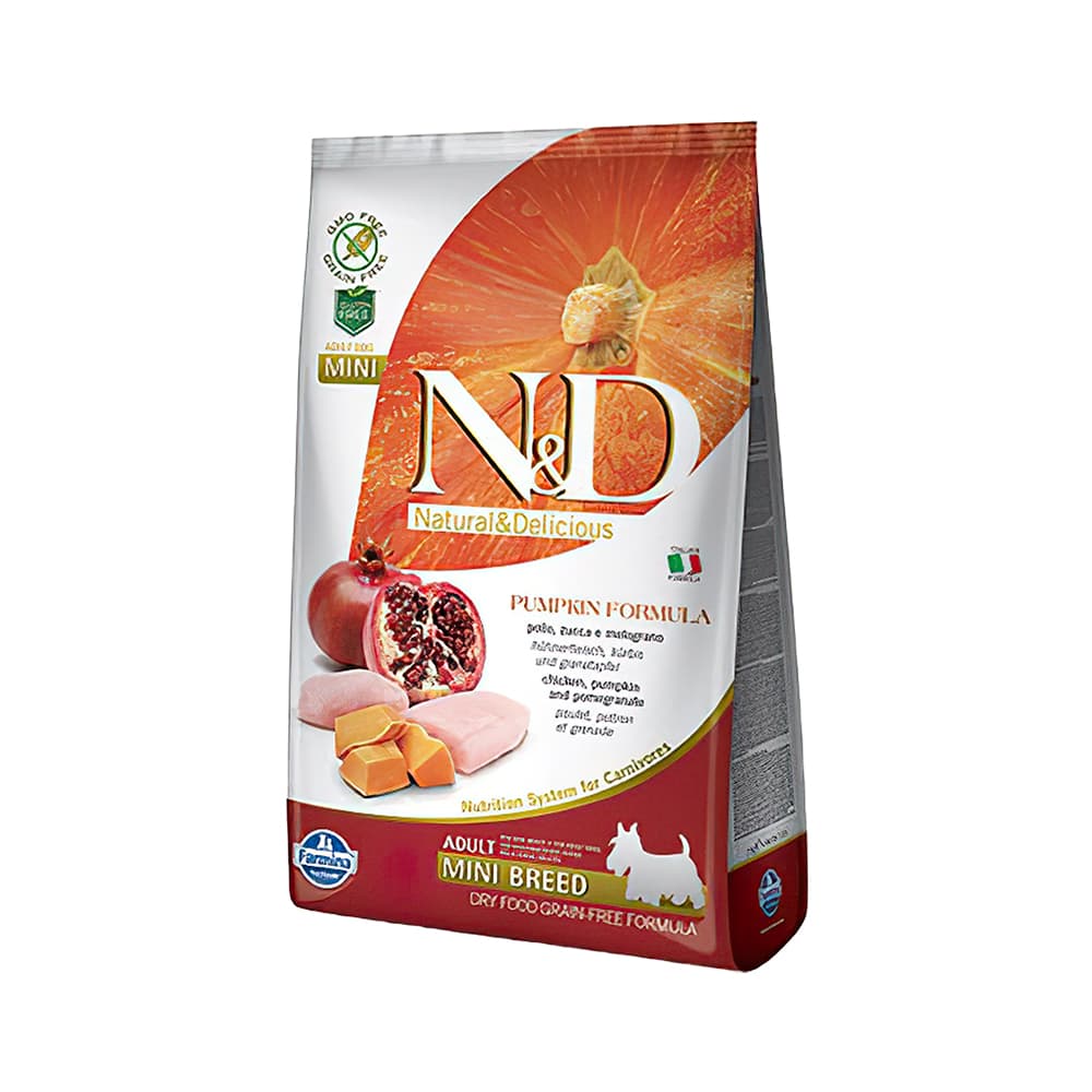 N&D PUMPKIN DOG CHICKEN & POMEGRANATE ADULT MINI 2,5 KG