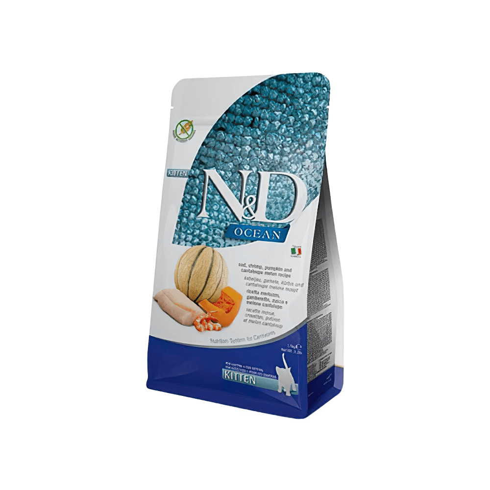 N&D OCEAN CAT COD, SHRIMP, PUMPKIN & CANTALOUPE MELON KITTEN 5 KG