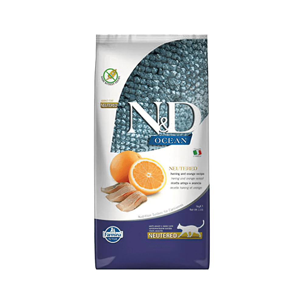 N&D OCEAN CAT HERRING & ORANGE NEUTERED ADULT 1,5 KG