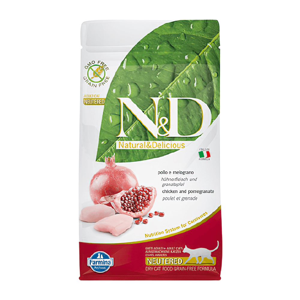 N&D PRIME CAT CHICKEN & POMEGRANATE NEUTERED ADULT 1,5 KG
