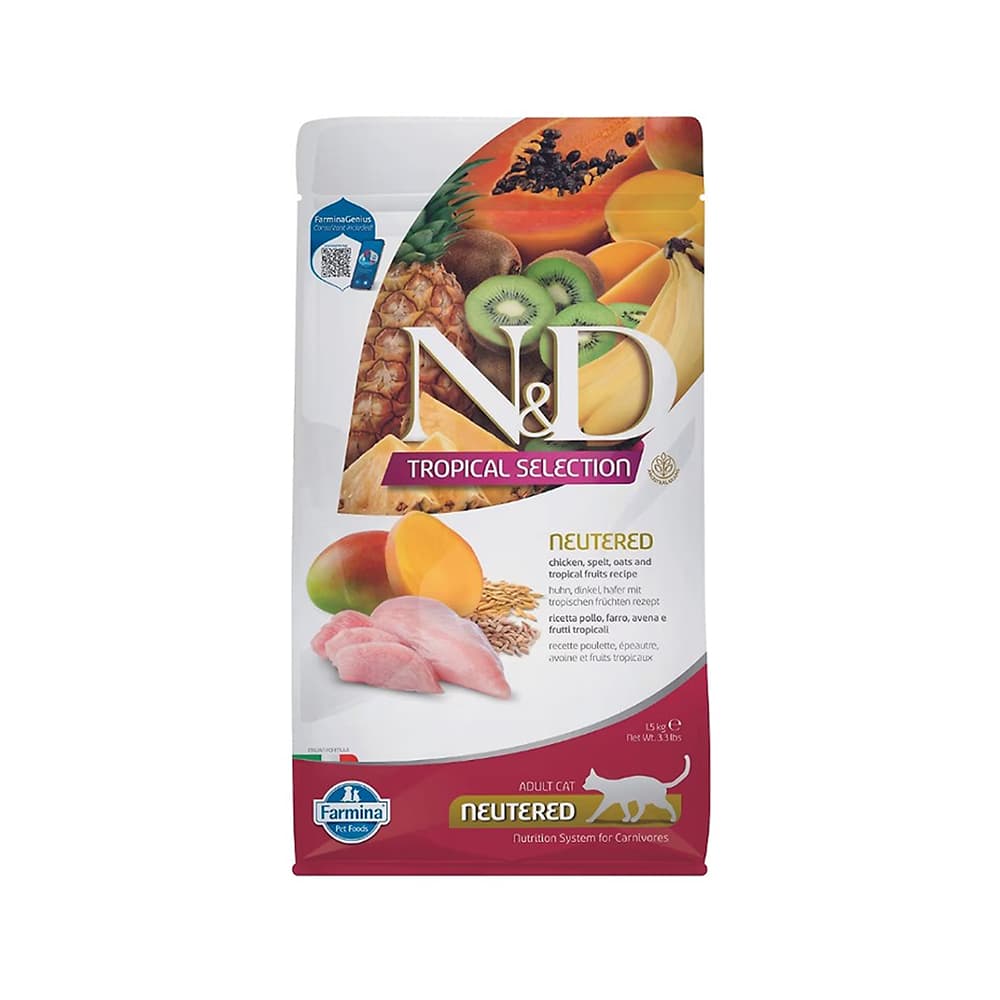 N&D CAT TROPICAL SELECTION CHICKEN NEUTERED 1,5 kg