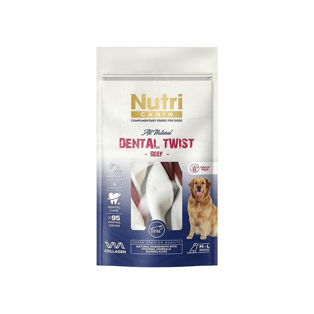 Nutri Canin Sığır Etli Dental Köpek Ödül Kemiği (120 g)