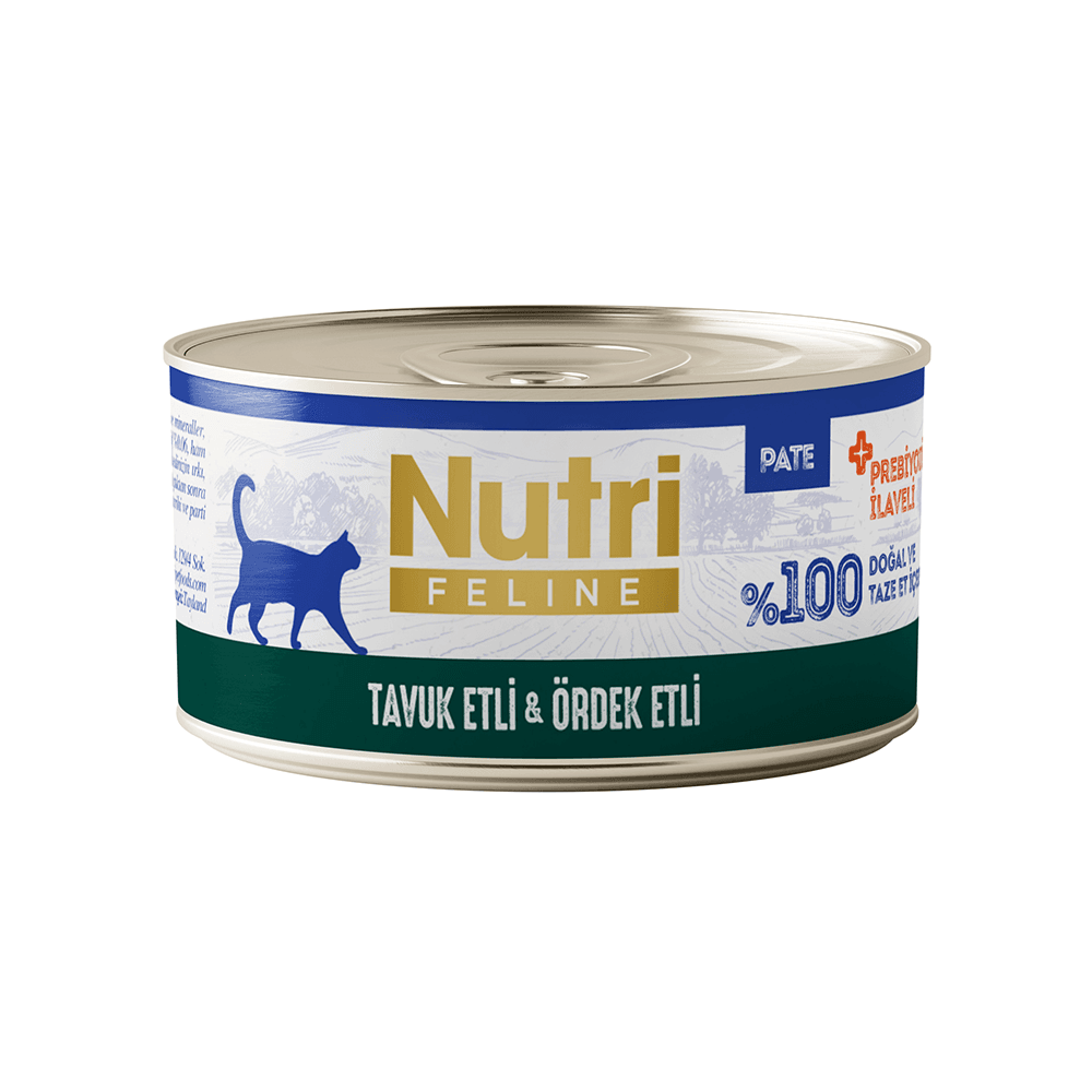 Nutri Feline Tavuk Etli ve Ördekli Tahılsız Konserve Yetişkin Kedi Maması (70 g)