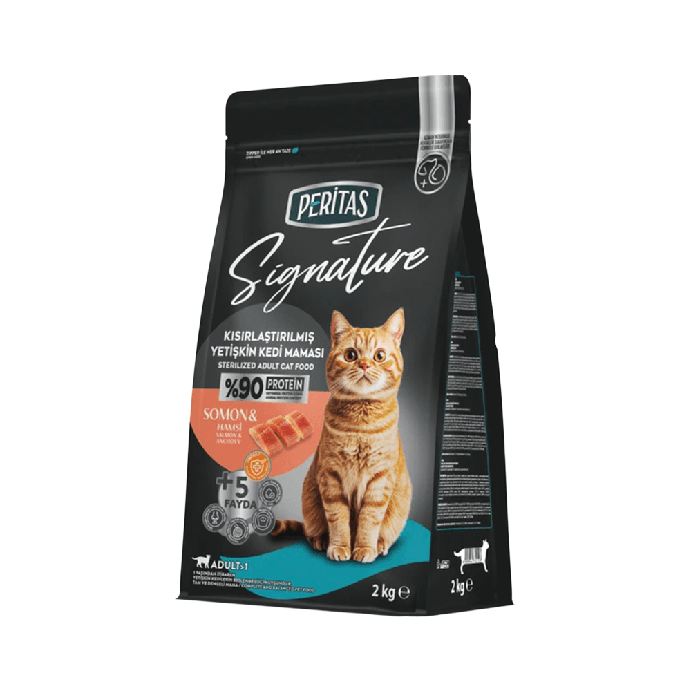 Peritas Signature Somonlu ve Hamsili Kısırlaştırılmış Kedi Maması (2 kg)