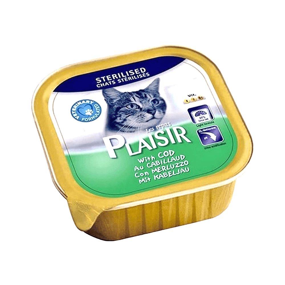 Plaisir Morina Balıklı Kısırlaştırılmış Kedi Konserve Maması (100 g)