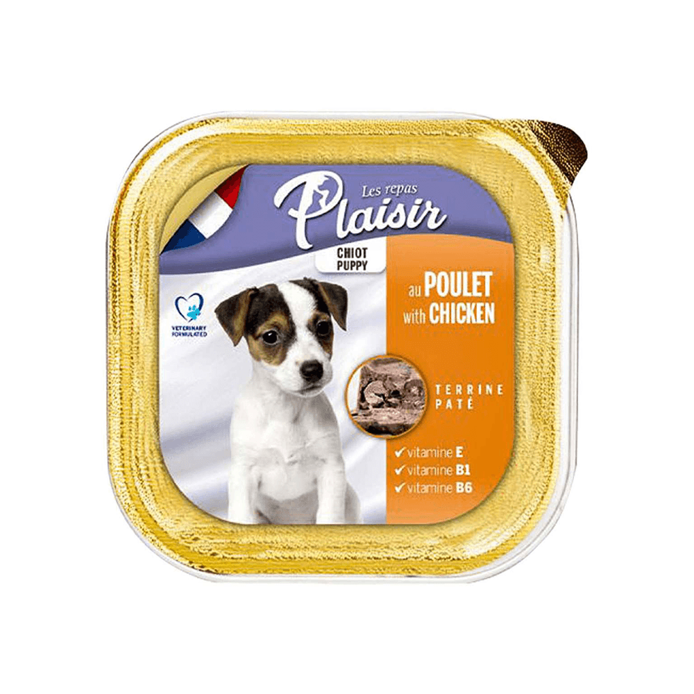 Plaisir Pate Tavuk Etli Yaş Yavru Köpek Maması (150 g)