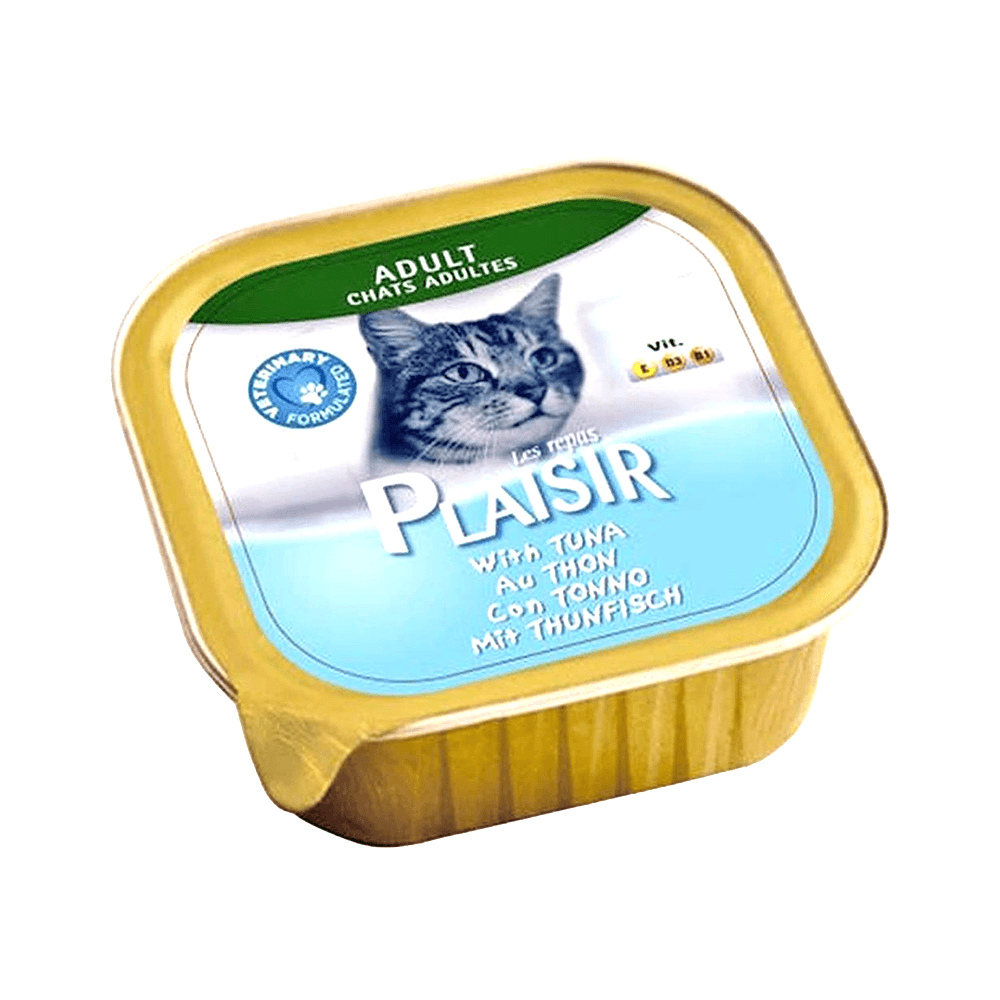 Plaisir Ton Balıklı Yetişkin ve Kısırlaştırılmış Kedi Konserve Maması (100 g)