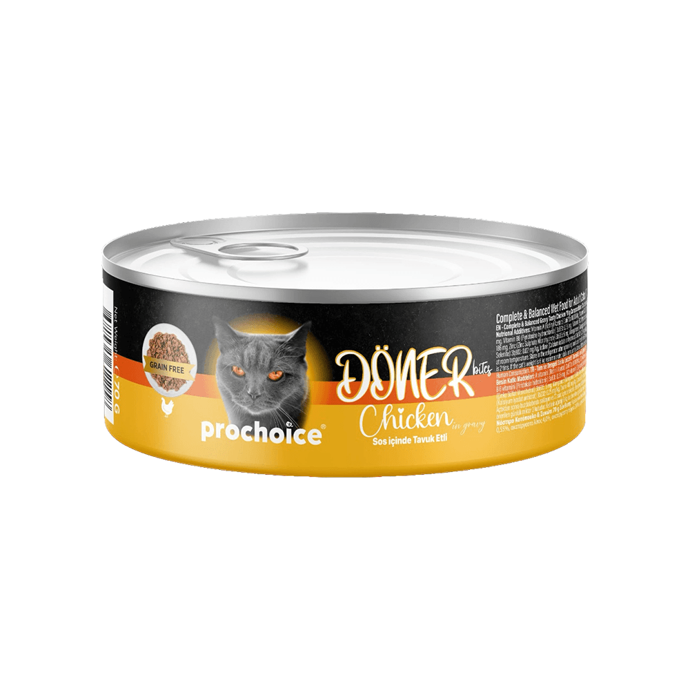 Prochoice Döner Bites Sos İçinde Tavuk Etli Yetişkin Kedi Maması (70 g)