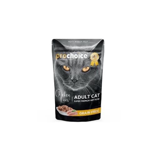 Prochoice Tahılsız Tavuk Etli ve Ciğer Etli Yetişkin Kedi Konserve Maması (85 g)
