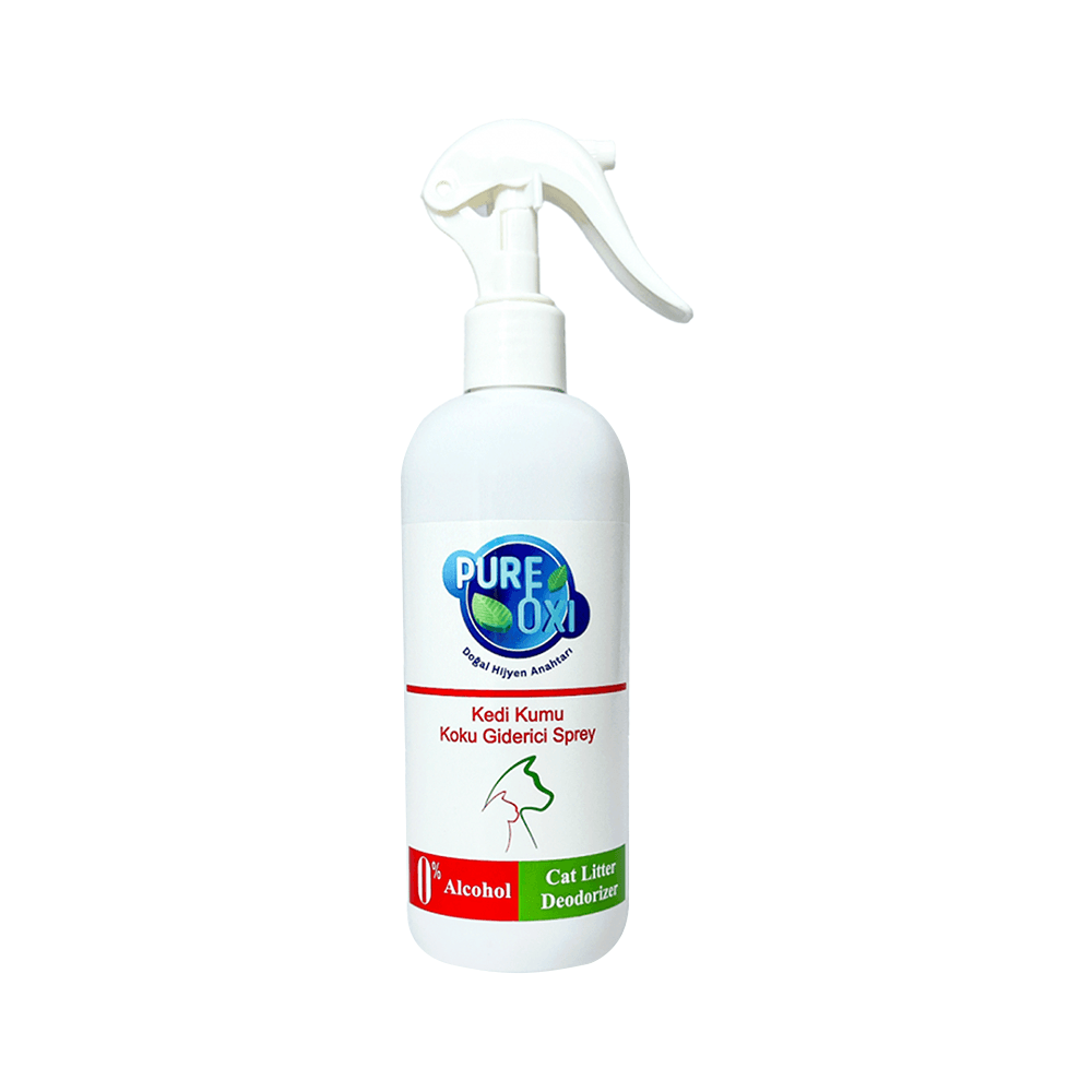 Pure Oxi Kedi Kumu ve Ortam Kokusu Giderici Sprey (400 ml)