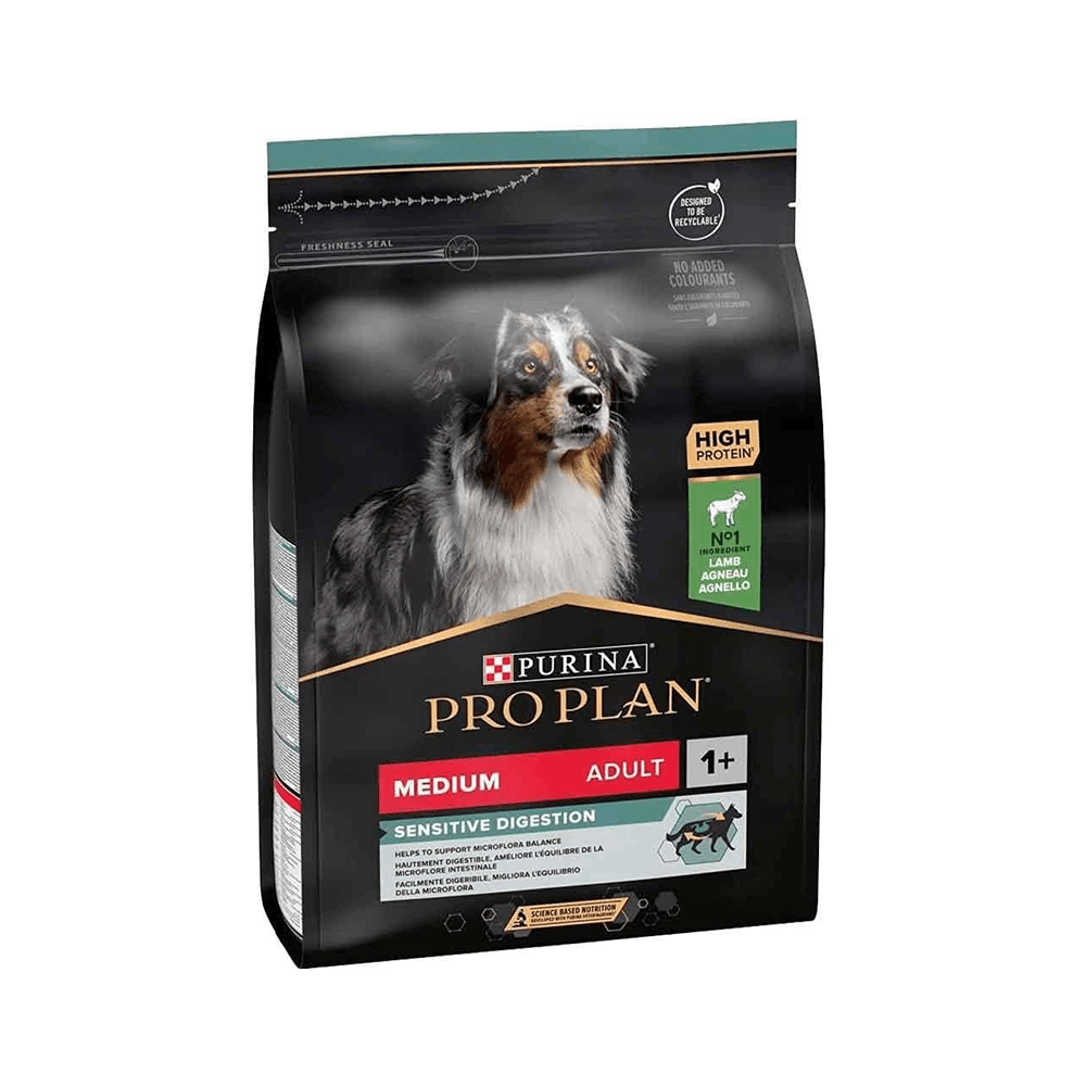 Purina Pro Plan Hassas Sindirim Kuzu Etli Orta Irk Yetişkin Köpek Maması (3 kg)