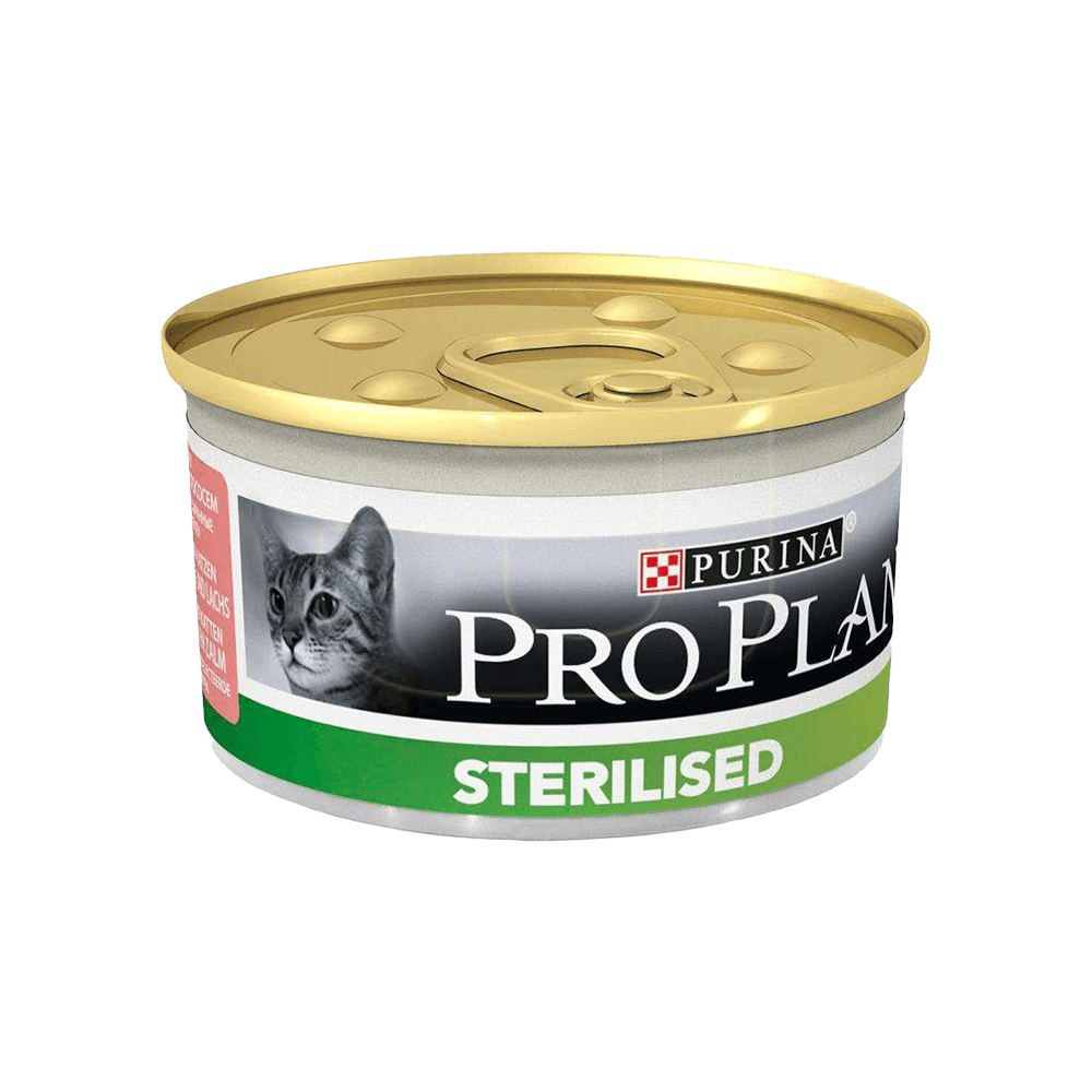 Purina Pro Plan Ton Balıklı ve Somonlu Kısırlaştırılmış Kedi Konserve Maması (85 g)