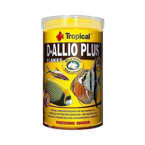Tropical D-Allio Plus Flake Discus Balıklar İçin Sarımsaklı Pul Balık Yemi 100 ml (20 g)