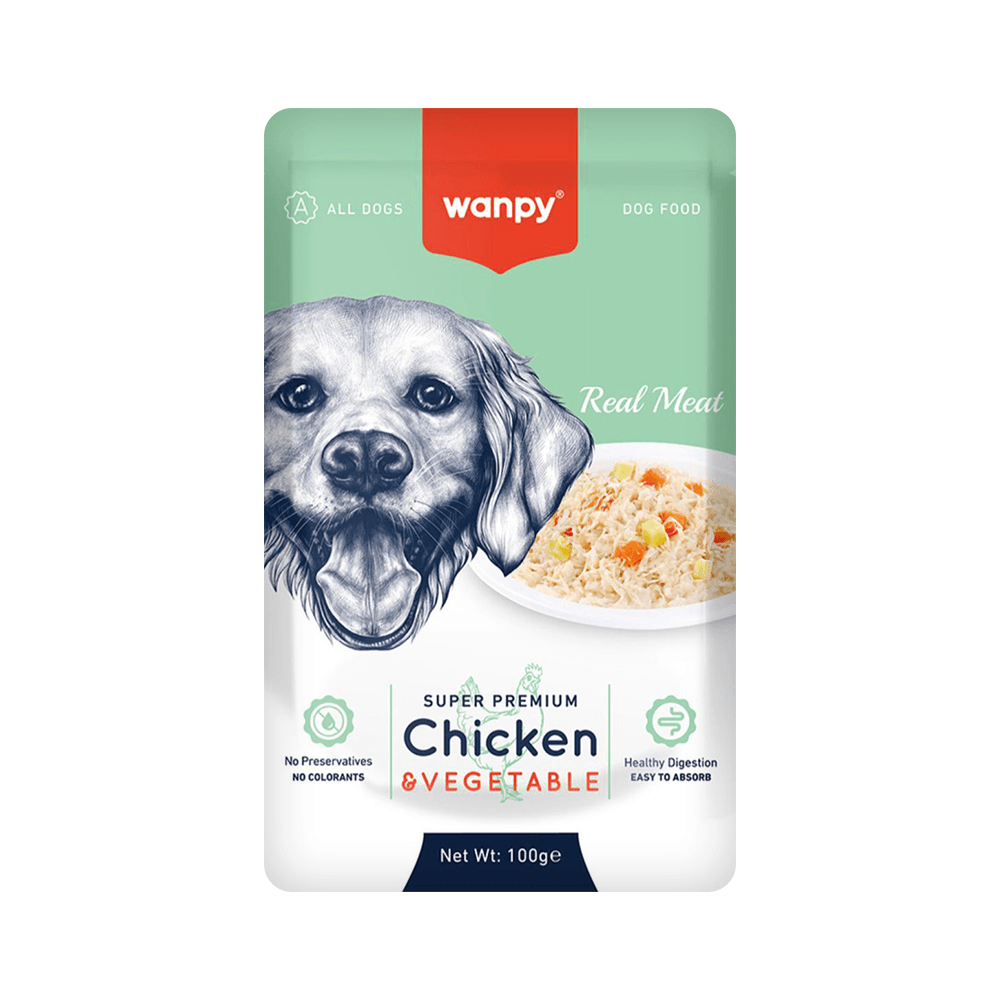 Wanpy Pouch Tavuk Etli ve Sebzeli Yaş Köpek Maması (100 g)