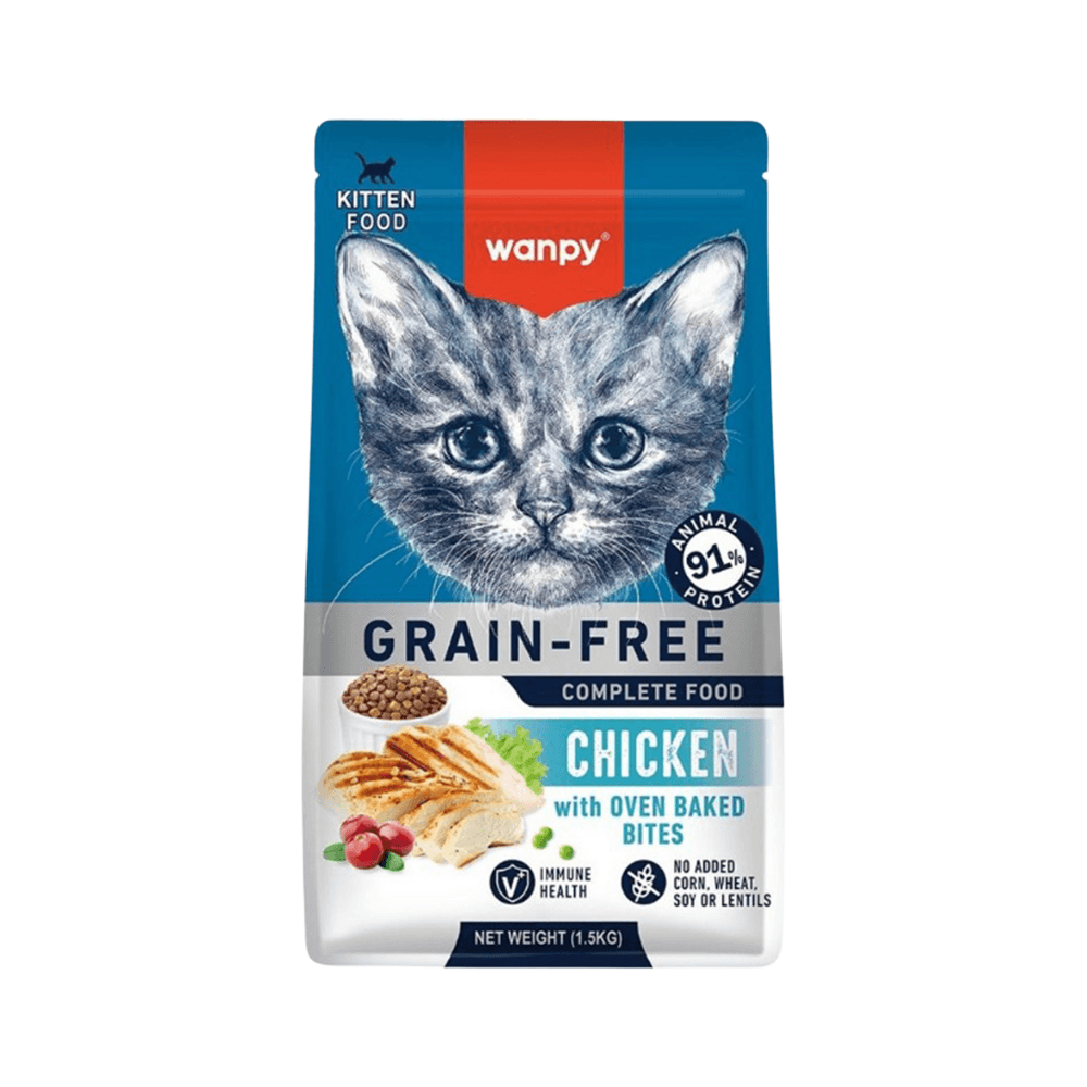 Wanpy Tahılsız Tavuk Etli Yavru Kedi Maması (1,5 kg)
