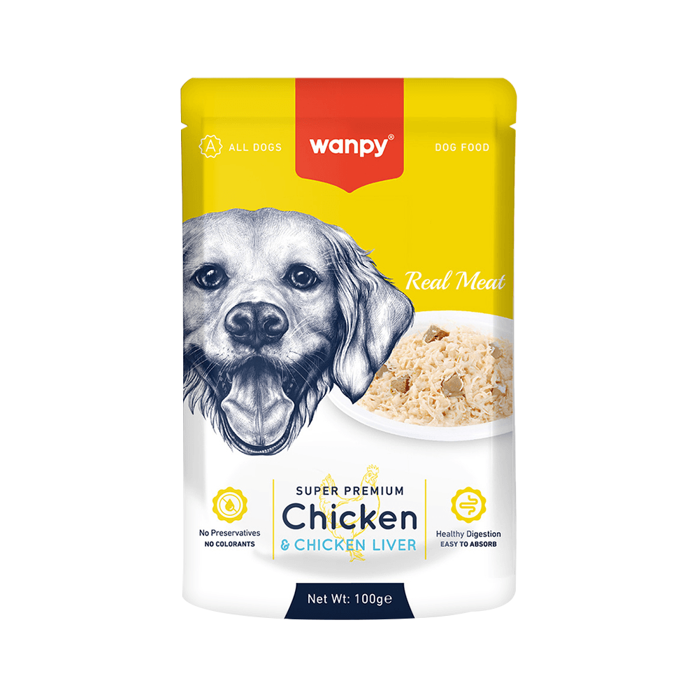 Wanpy Tavuk Etli ve Ciğer Etli Yaş Köpek Maması (100 g)