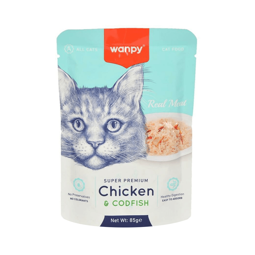 Wanpy Tavuk ve Deniz Taraklı Yaş Kedi Maması (85 g)