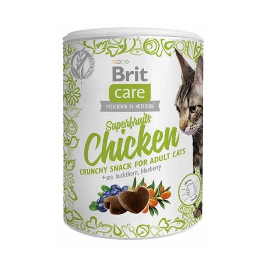 Brit Care Superfruits Tavuk Etli ve Yaban Mersinli Kıtır Kısırlaştırılmış Kedi Ödül Maması (100 g)