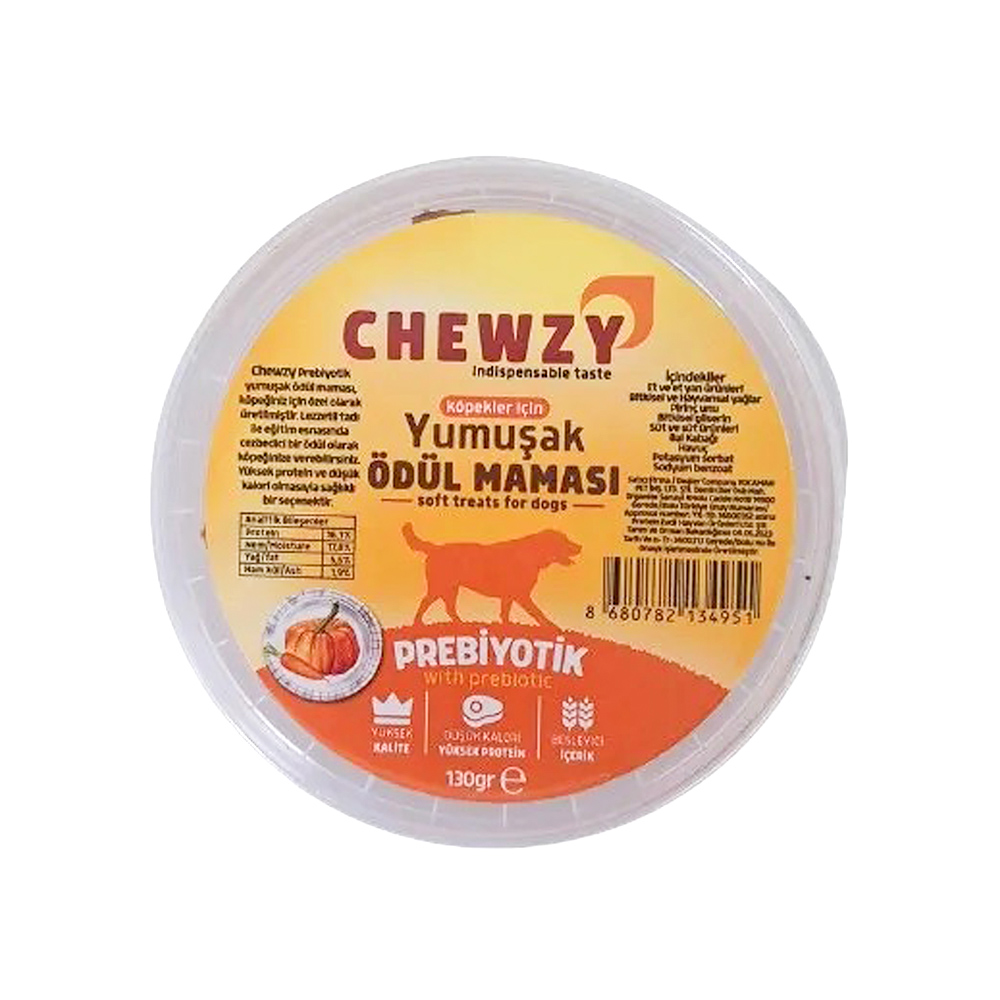 Chewzy Prebiyotikli Yumuşak Köpek Ödül Maması (130 g)