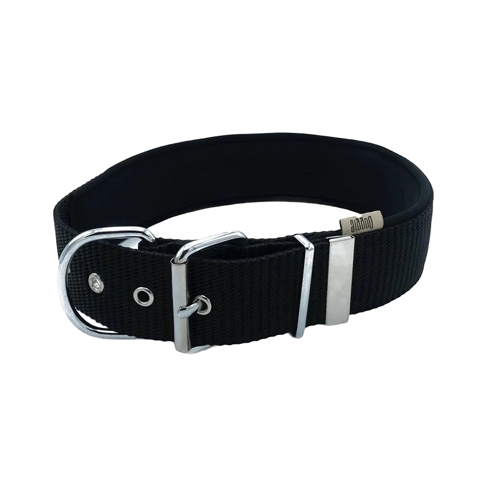 Doggie Comfort Yumuşak Dokuma Köpek Boyun Tasması Siyah (5 x 50 - 60 cm)