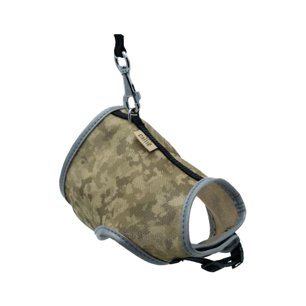 Doggie Havalı Kumaş Kedi Göğüs ve Gezdirme Tasma Takımı Kamuflaj (25 - 30 cm)