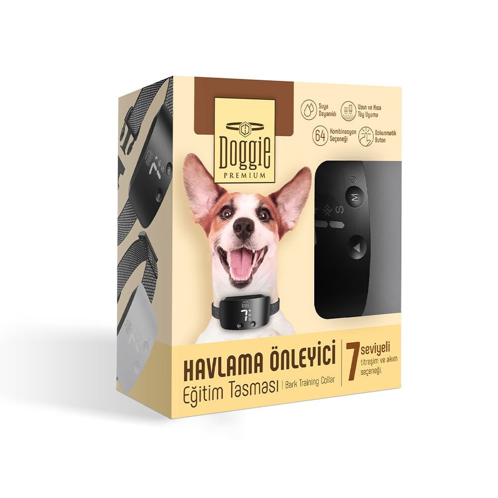 Doggie Havlama Önleyici Siyah Eğitim Tasması