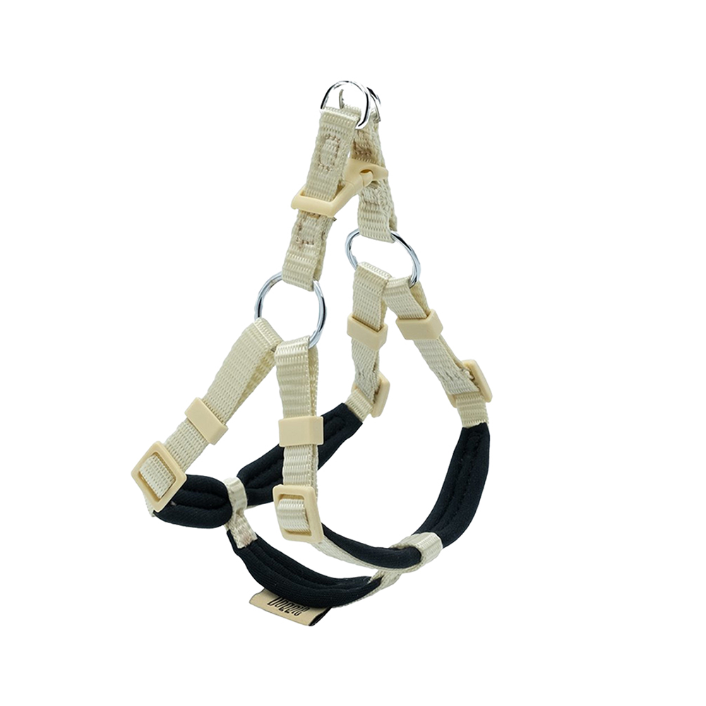 Doggie Konforlu Dokumadan El Yapımı Ronin Model Köpek Göğüs Tasması Haki (1,5 x 35 - 40 cm)