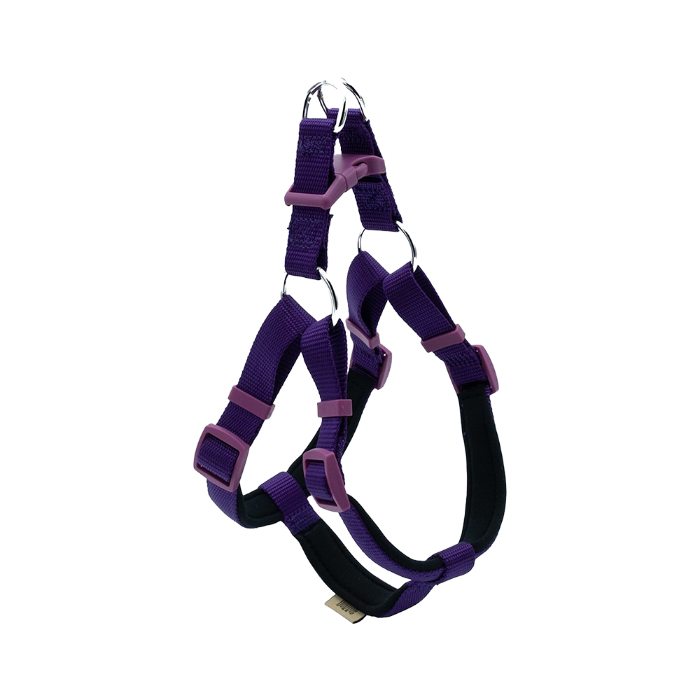 Doggie Konforlu Dokumadan El Yapımı Ronin Model Köpek Göğüs Tasması Mor (2 x 45 - 55 cm)