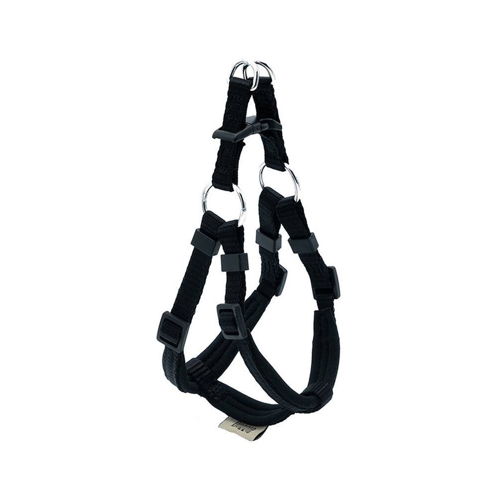 Doggie Konforlu Dokumadan El Yapımı Ronin Model Köpek Göğüs Tasması Siyah (1,5 x 35 - 40 cm)