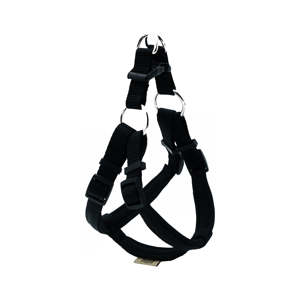 Doggie Konforlu Dokumadan El Yapımı Ronin Model Köpek Göğüs Tasması Siyah (2,5 x 65 - 75 cm)
