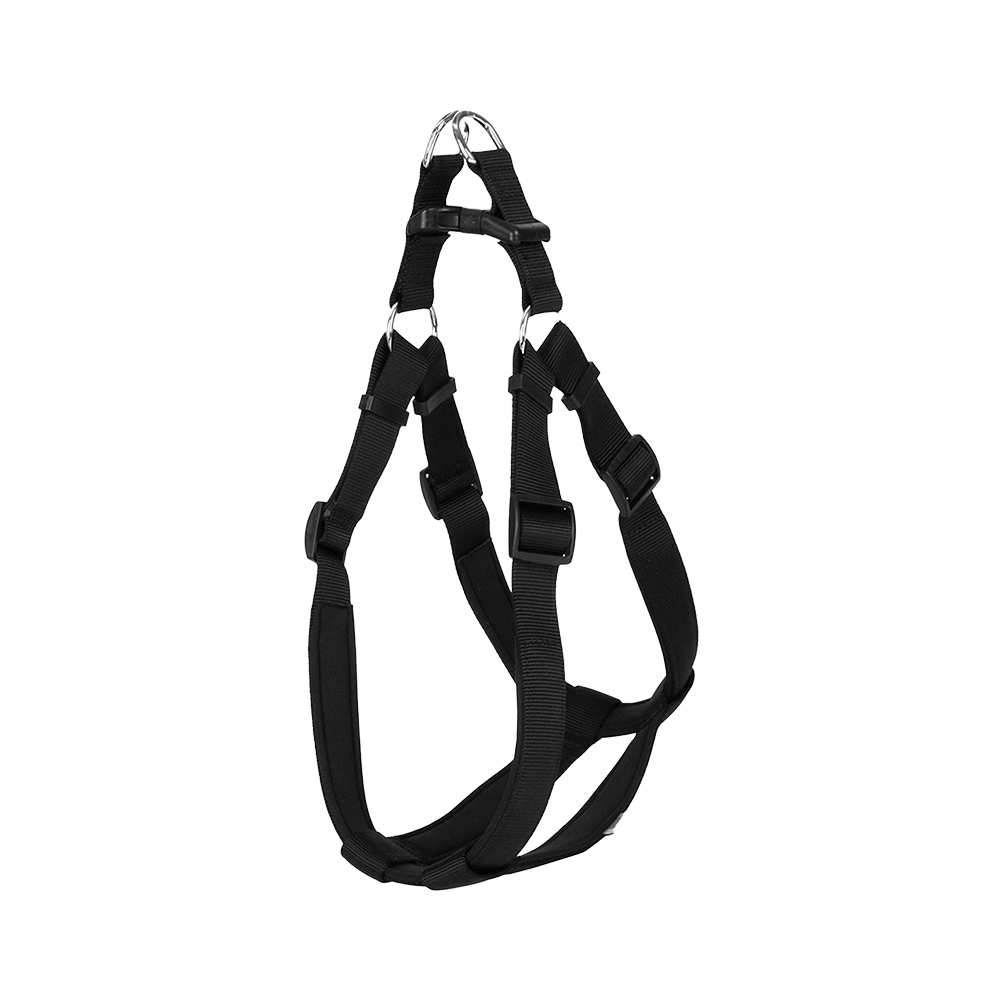 Doggie Konforlu Dokumadan El Yapımı Ronin Model Köpek Göğüs Tasması Siyah (3 x 75 - 85 cm)